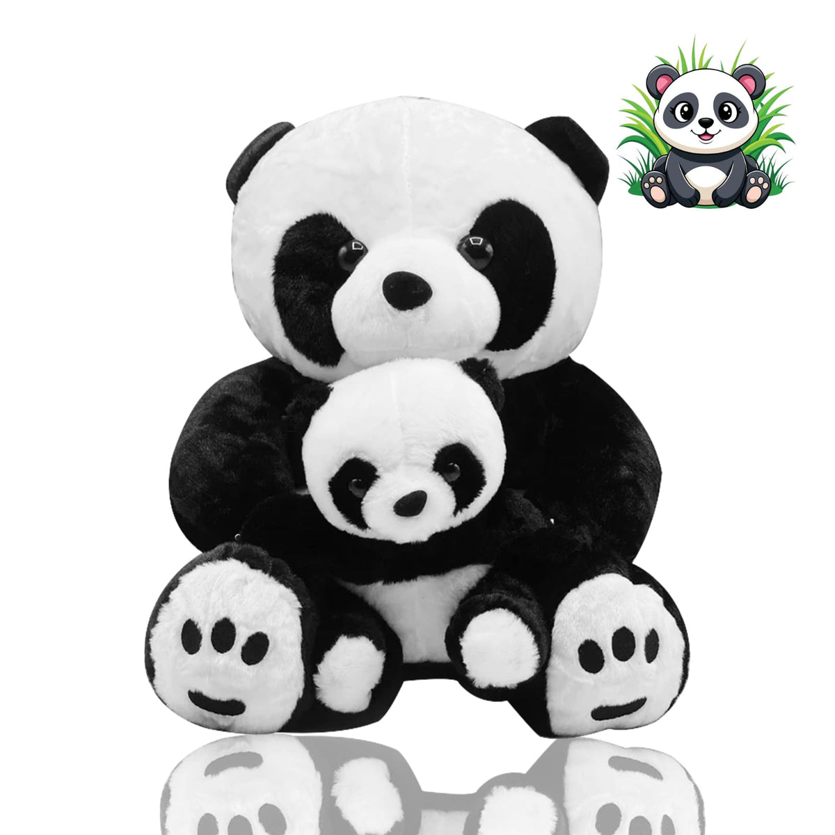 Super Soft Mommy & Baby Panda Plush Toy