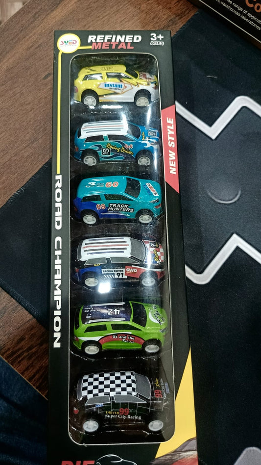 6-Piece Die-Cast Racing Car Toy Set for Kids